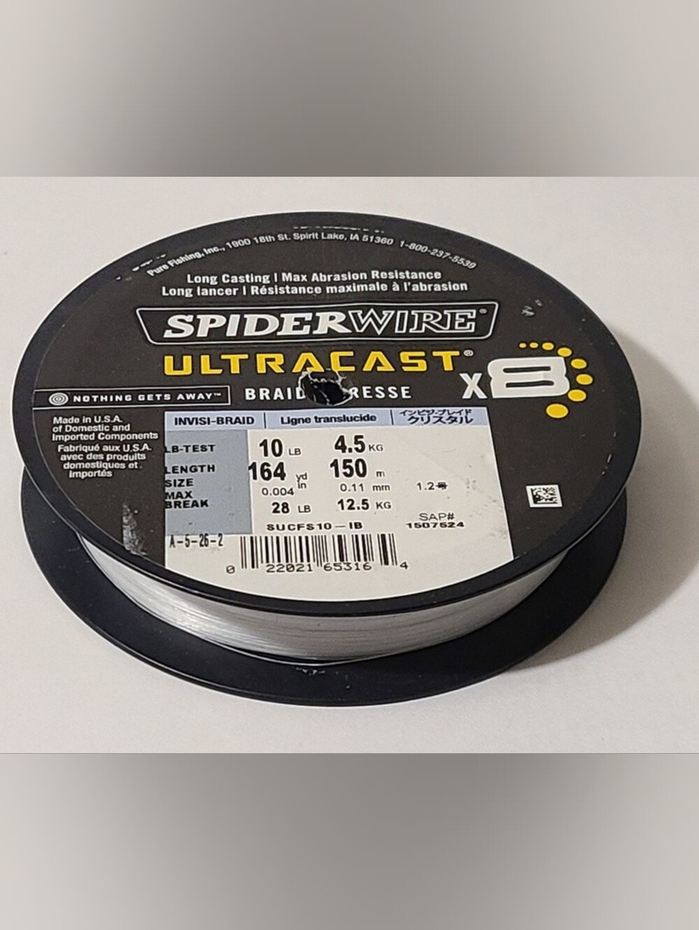 Spiderwire Ultracast X8 Braided Fishing Line - 10lb 164yd
